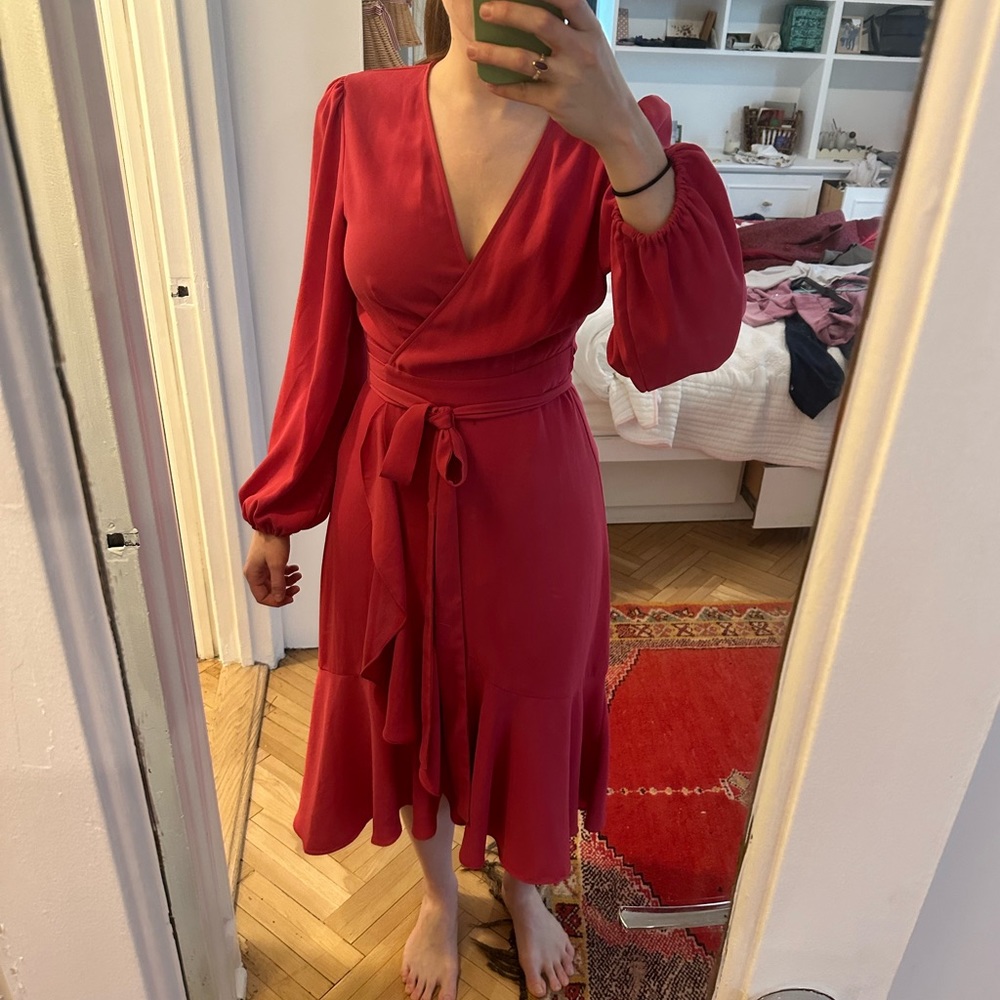 Pink Kitri wrap dress